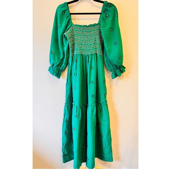 Dahlia Dress Duple Free People Floral Embroidered Boho Large - Picture 5 of 12